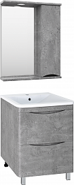 Misty Мебель для ванной Атлантик 60 R 2 ящика серый камень – фотография-1